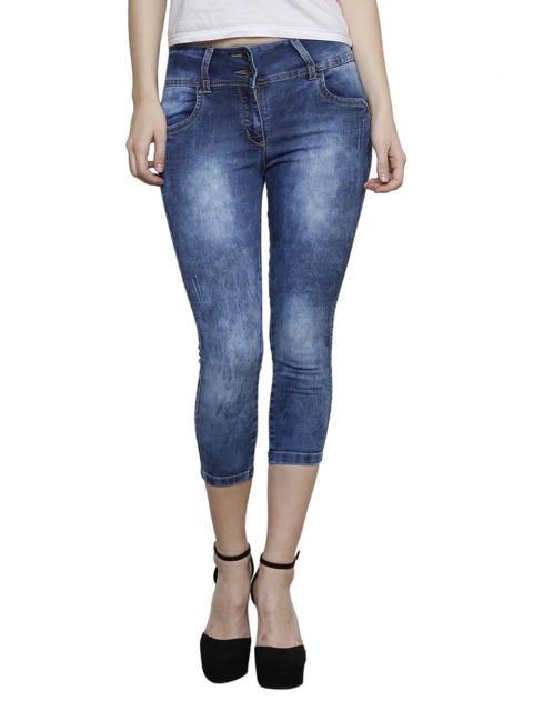

Westwood Women Blue Skinny Fit Denim Capris