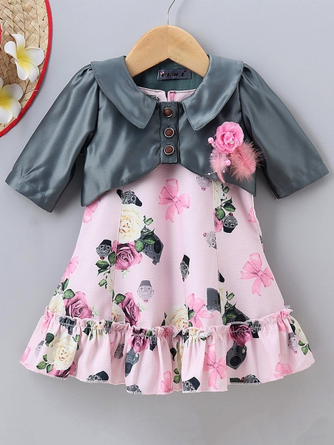 

Enfance Green Floral A-Line Dress with Jacket