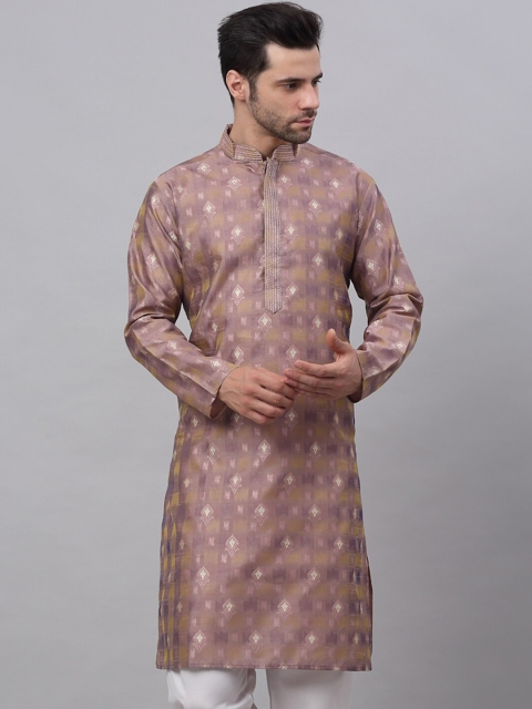 

Jompers Men Pink Ethnic Motifs Kurta
