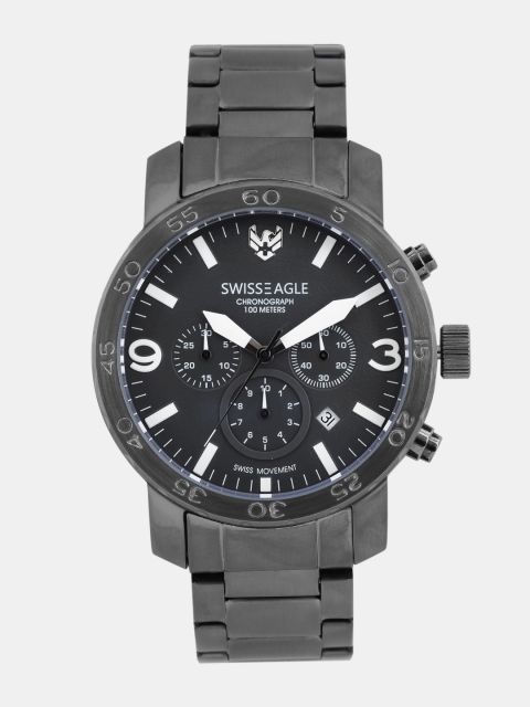 

Swiss Eagle Men Charcoal Grey Analogue Watch SE-9102-22