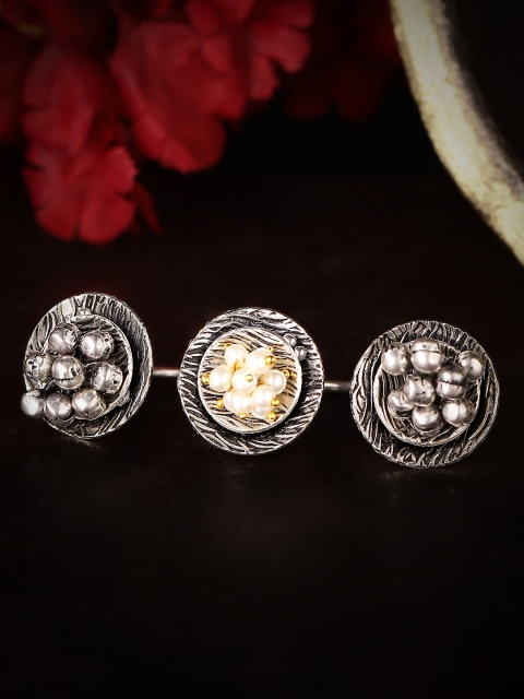 

Rubans Set of 2 Oxidized Rings, Silver