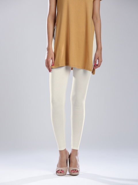 

W Off-White Ankle-Length Leggings