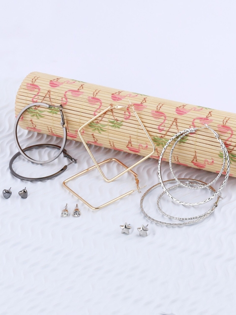 

Silver Shine Silver-Toned Classic Drop Earrings