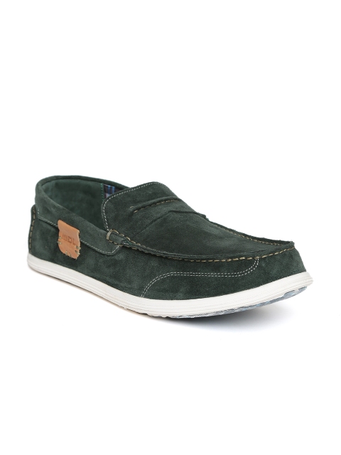 

Woodland ProPlanet Men Green Leather Slip-Ons