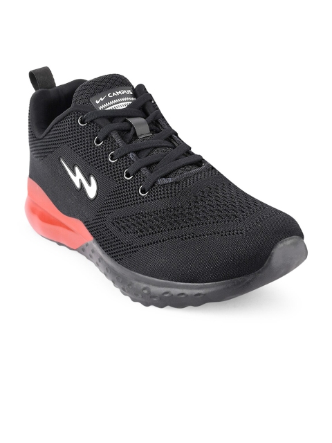 

Campus Men Black Mesh Running Shoes