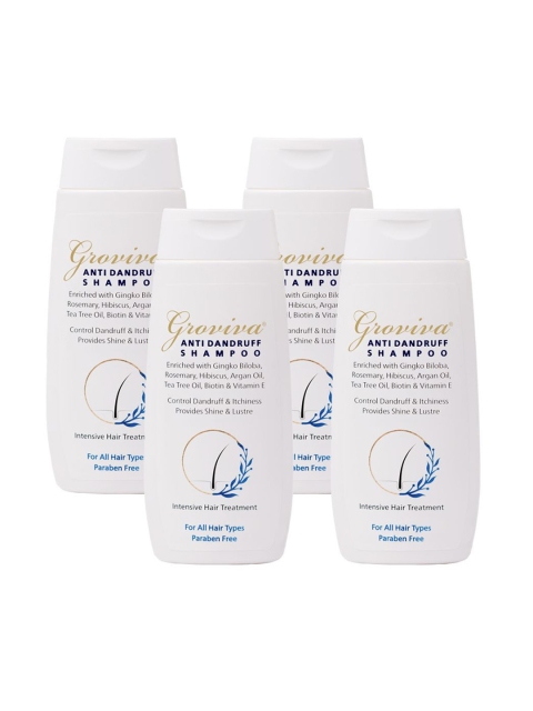 

Groviva Set Of 4 Anti-Dandruff Shampoo, Transparent
