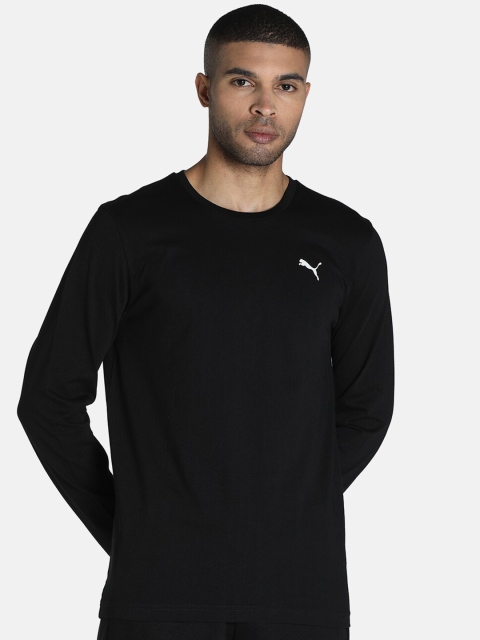 

Puma Men Black Solid Cotton T-shirts