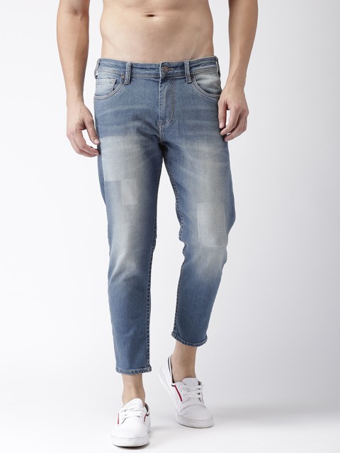 

HERE&NOW Men Blue Ankle Length Slim Fit Mid-Rise Clean Look Stretchable Jeans
