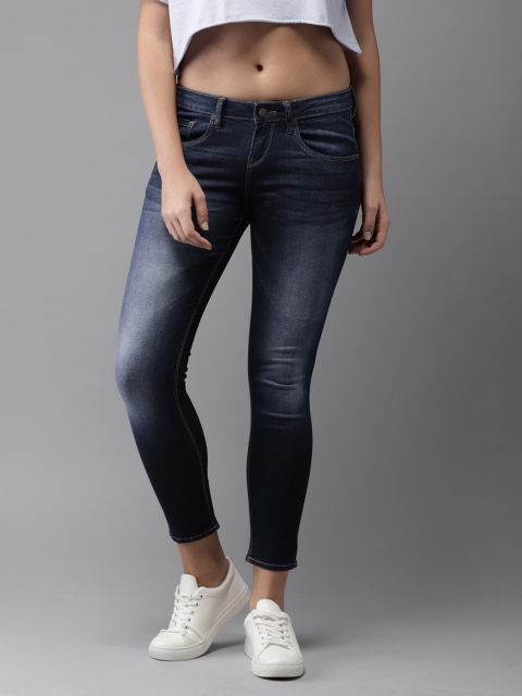 

HERE&NOW Women Blue Skinny Fit Mid-Rise Clean Look Stretchable Jeans
