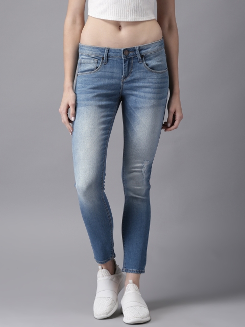 

HERE&NOW Women Blue Skinny Fit Mid-Rise Clean Look Stretchable Jeans