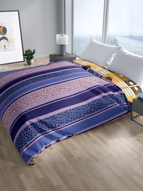 

Aura Purple & Brown Geometric Mild Winter 300 GSM Double Bed Quilt