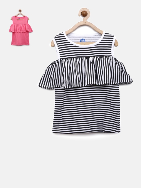 

YK Girls Pack of 2 Pure Cotton Tops, Pink