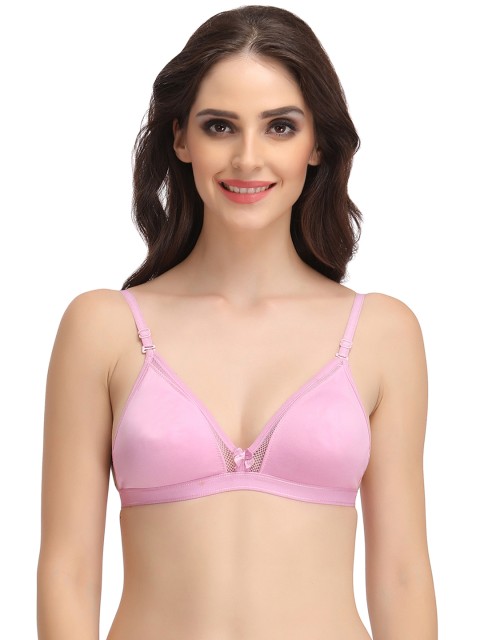 

Clovia Non-Wired Plunge Bra With Detachable Straps, Pink