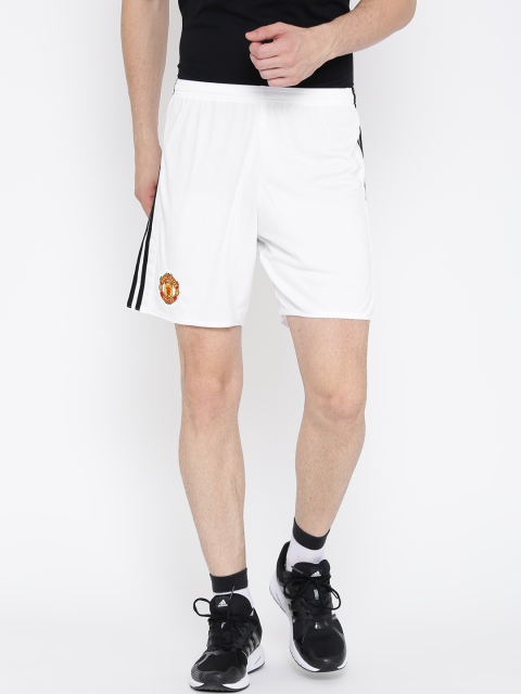 

ADIDAS Men White Manchester United Football Club H Solid Sports Shorts