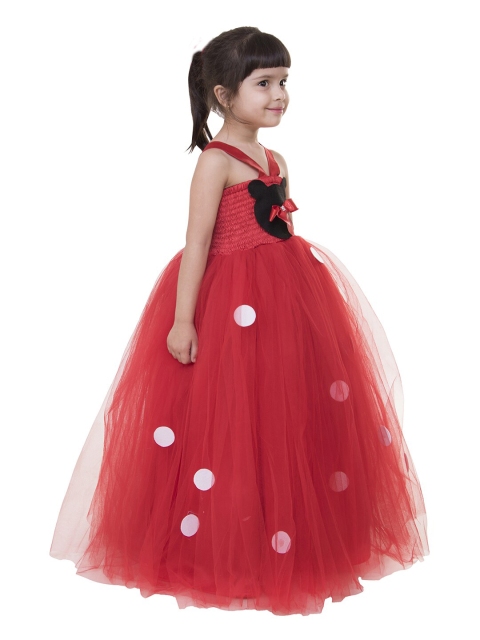 

Samsara Couture Girls Red Embellished Maxi Dress