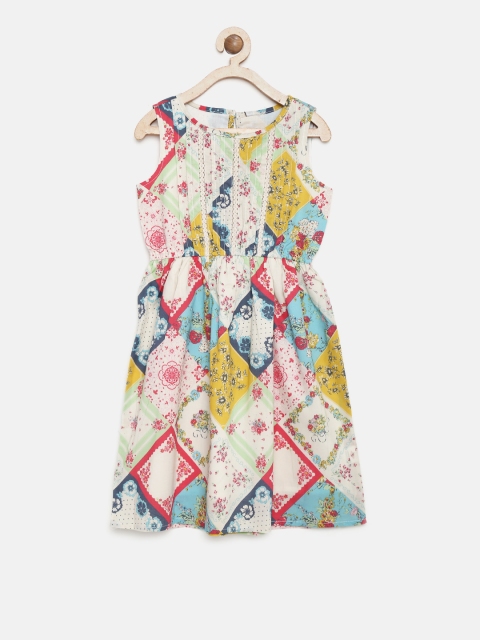 

Lee Cooper Girls Multicoloured Printed Fit and Flare Dress, Multi