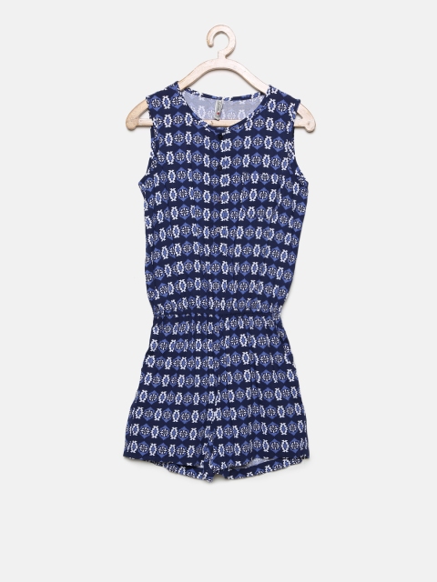 

Lee Cooper Girls Navy Printed Playsuit, Navy blue