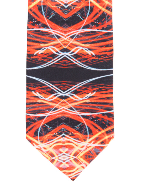 

Alvaro Castagnino Orange & Black Printed Tie