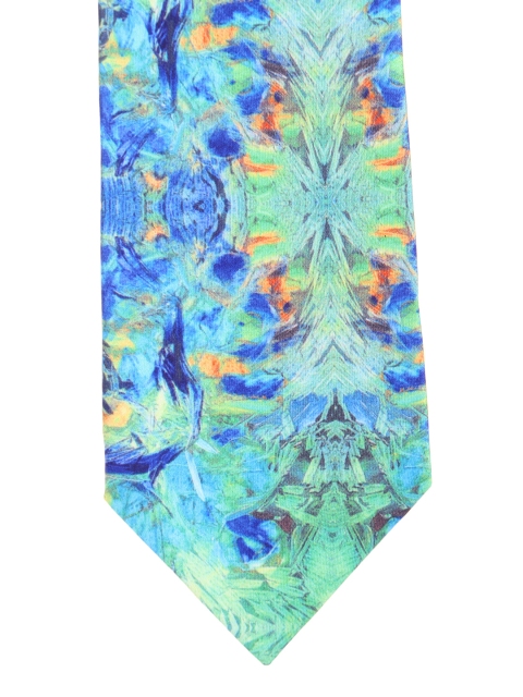 

Alvaro Castagnino Blue & Sea Green Printed Tie