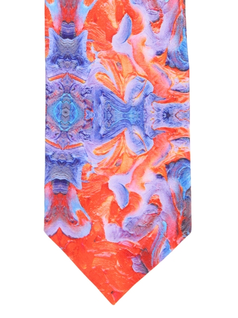 

Alvaro Castagnino Orange & Blue Printed Tie