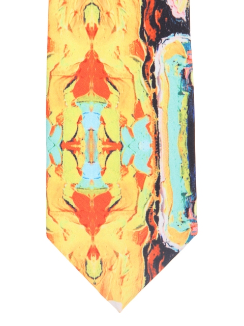 

Alvaro Castagnino Yellow & Blue Printed Tie