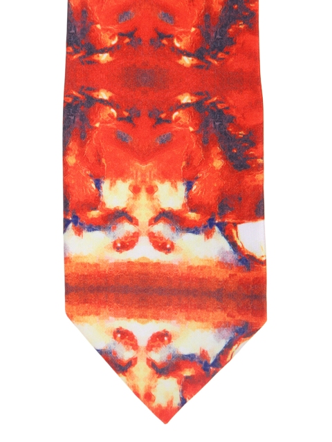 

Alvaro Castagnino Orange Printed Tie