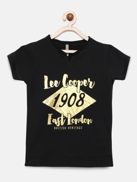

Lee Cooper Girls Black Printed Round Neck T-shirt