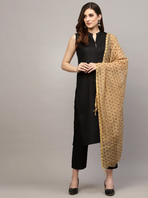 

Stylum Beige & Pink Printed Block Print Dupatta