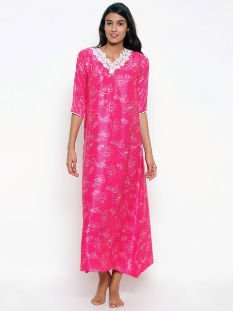 

Sweet Dreams Pink Floral Printed Maxi Nightdress
