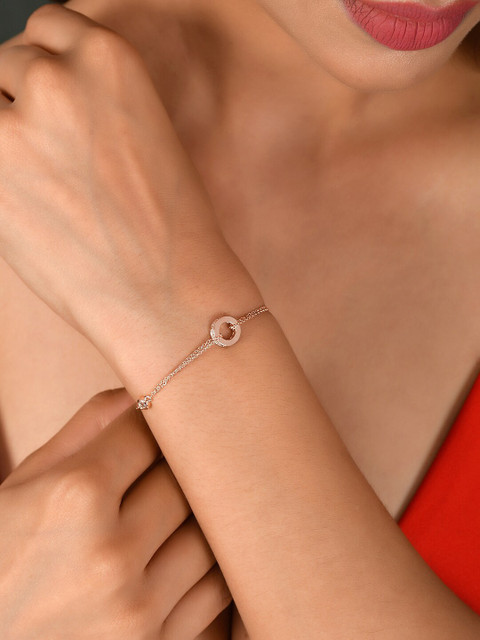 

AQUASTREET Women Rose Gold-Plated Alloy Chain Bracelet