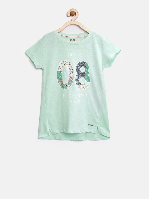 

Lee Cooper Girls Mint Green Printed Round Neck T-shirt