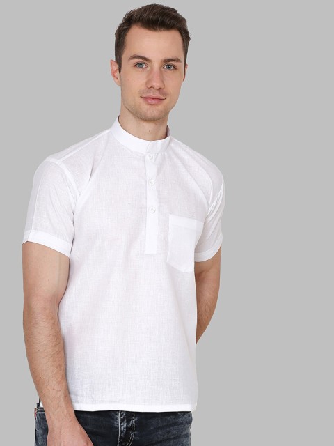 

ROYAL KURTA Men White Summer Sheers Kurta