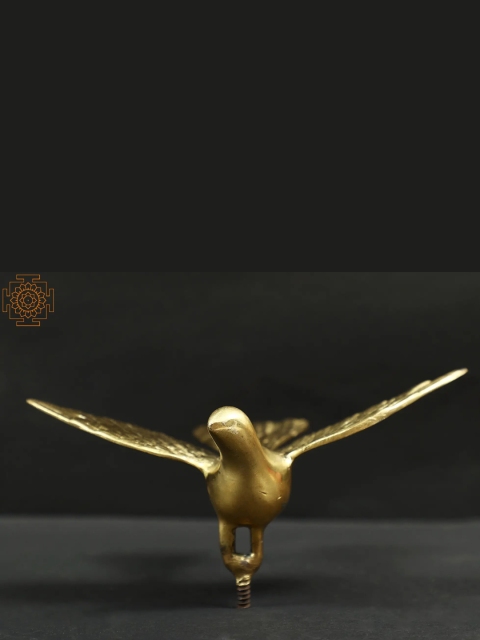 

Exotic India Gold-Toned Brass Eagle Wall Decor