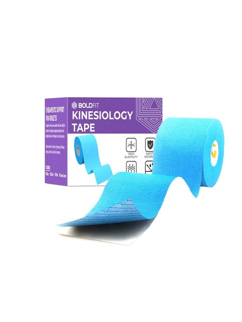 

BOLDFIT Blue Solid Kinesio Tape for Sports Injury Pain Relief Sports Accessories