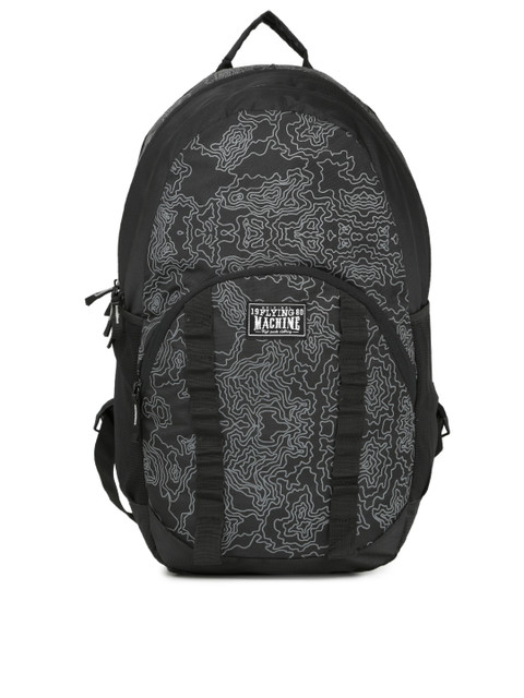 

Flying Machine Men Grey Graphic Print Backpack