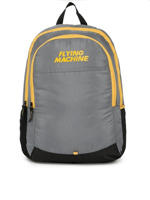 

Flying Machine Men Grey Brand Logo Backpack