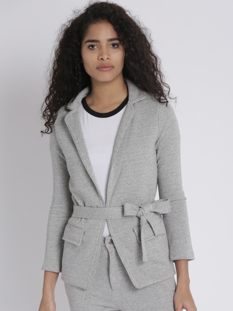 

Chemistry Women Grey Solid Tailored Jacket