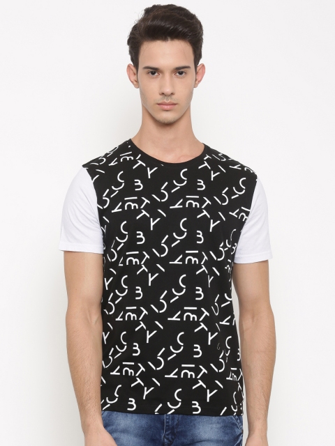 

Slub Men Black Printed Round Neck T-shirt