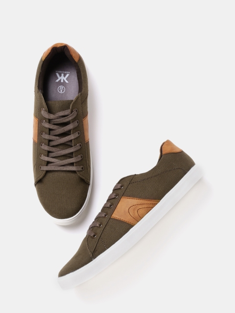 

Kook N Keech Men Olive Brown Sneakers