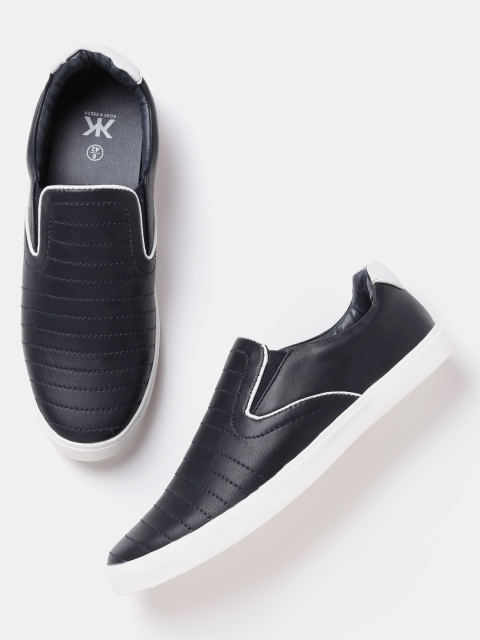 

Kook N Keech Men Navy Slip-On Sneakers, Navy blue