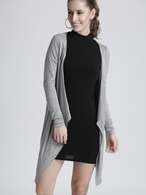 

Chemistry Grey Melange Front Open Shrug