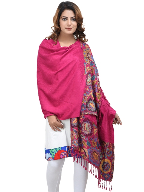 

Anekaant Pink Patterned Shawl