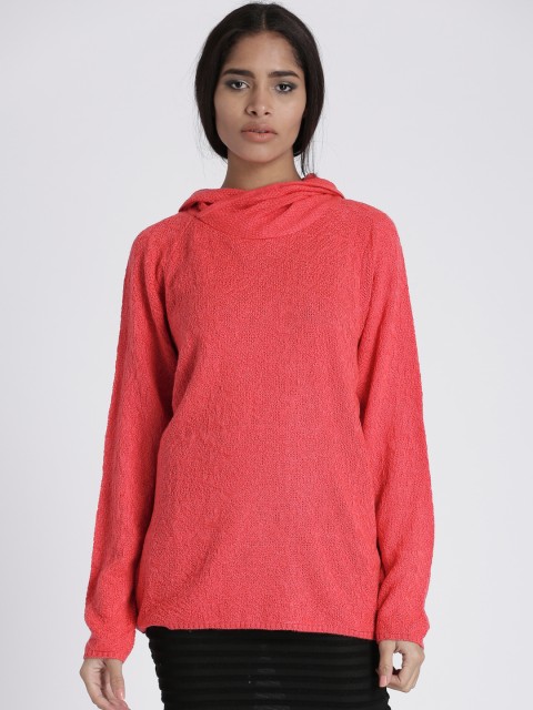 

Chemistry Women Pink Self-Design Pullover
