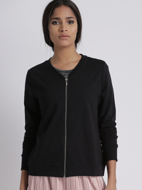 

Chemistry Women Black Solid Sweatshirt