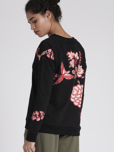 

Chemistry Women Black Printed Sweatshirt