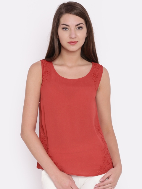 

CODE by Lifestyle Women Red Beaded Top