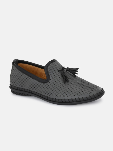 

Big Fox Men Grey Woven Design Slip-On Sneakers