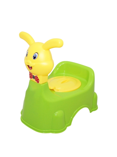 

Born Babies Kids green & Yellow Rabbit Potty Chair with Storage for Toddler