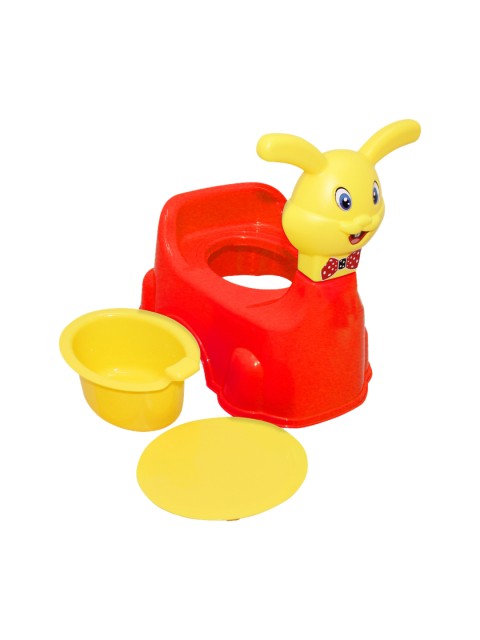 

Born Babies Kids Red & Yellow Rabbit Potty with Storage