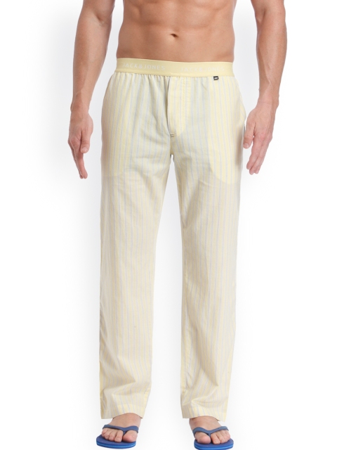 

Jack & Jones Yellow & White Striped Pyjamas 1954259004